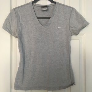 Nike Gray V-neck Top